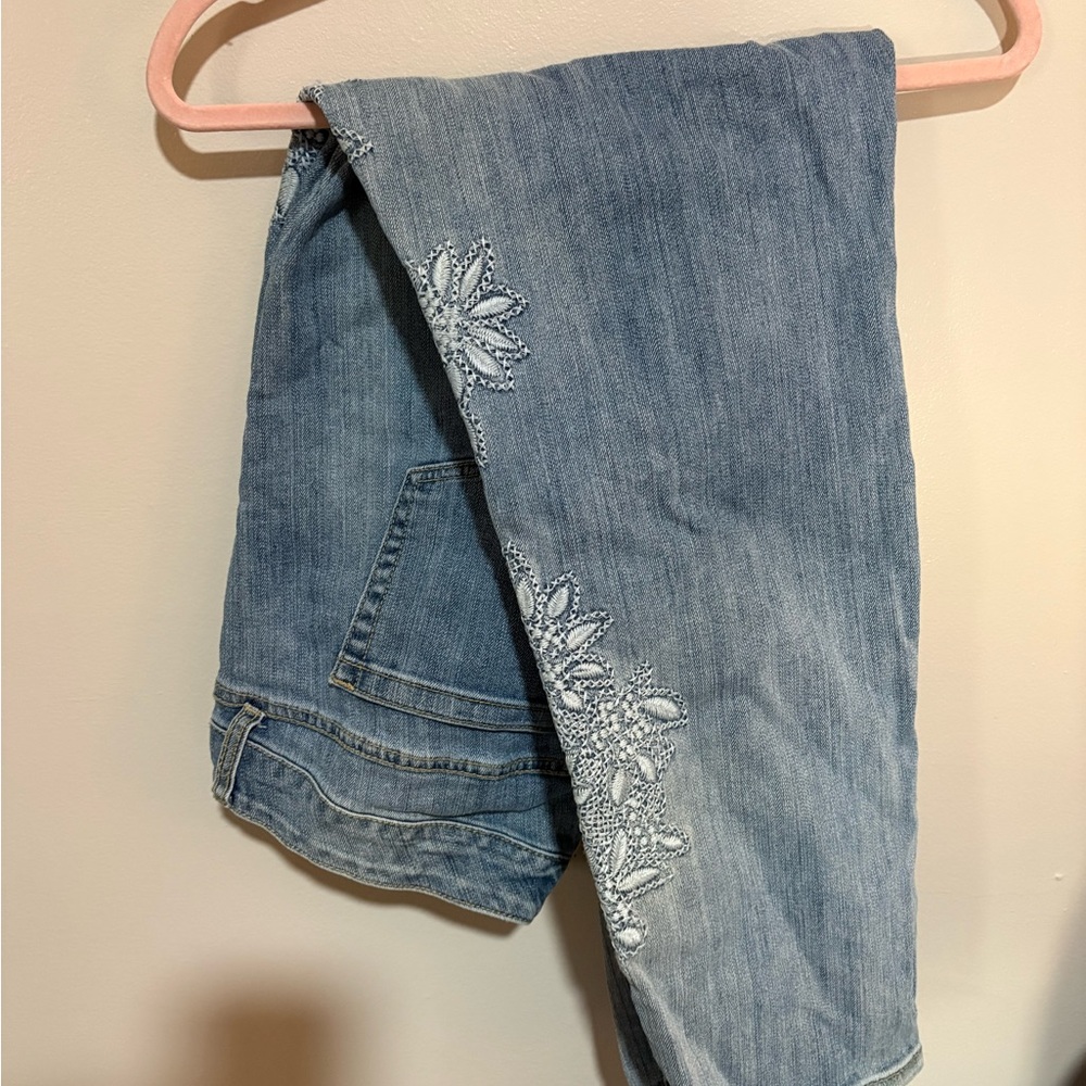 Light Blue Embroidered Women’s Jeans